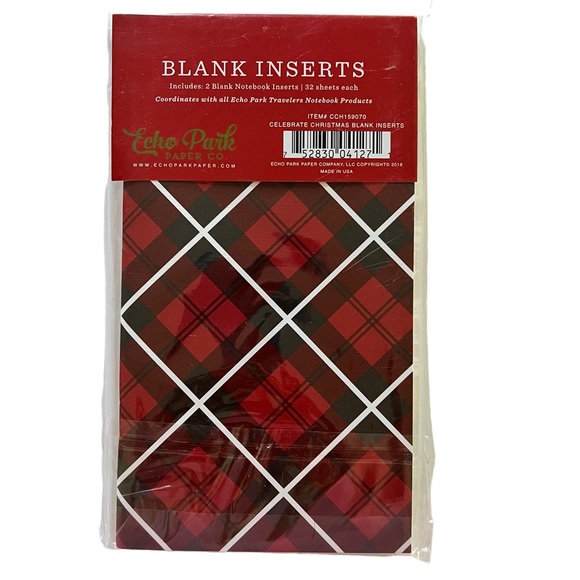 NWT Echo Park Two Celebrate Christmas Blank Notebook Inserts - Picture 2 of 2